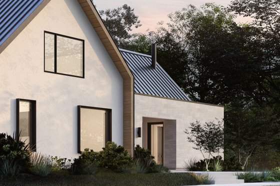 Exterior - Front Elevation 3 for Contemporary House Plan #1114-90 - 4 bed, 2.5 bath