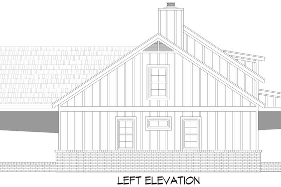 Exterior - Other Elevation for Farmhouse House Plan #932-1220 - 3 bed, 2.5 bath
