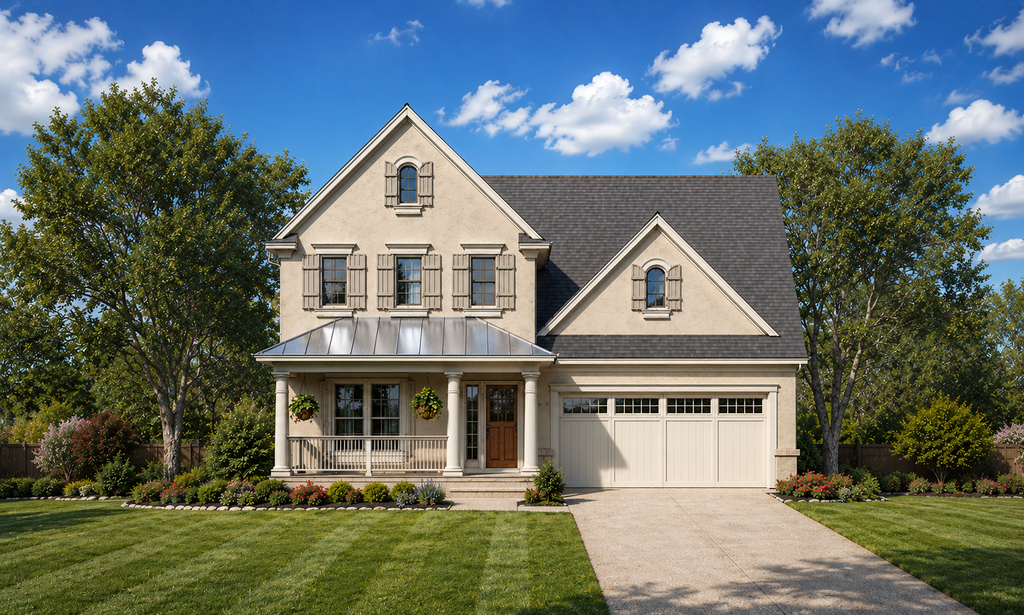 Exterior - Front Elevation 2 for Farmhouse House Plan #20-1212 - 3 bed, 2.5 bath