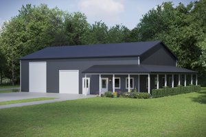 Exterior - Front Elevation 4 for Country House Plan #1089-43, 0 bath