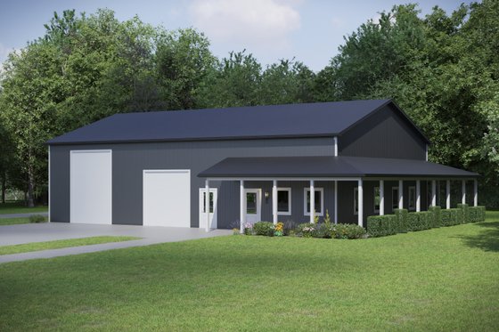 Exterior - Front Elevation 4 for Country House Plan #1089-43, 0 bath