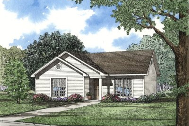 Traditional Style House Plan - 3 Beds 1 Baths 930 Sq/Ft Plan #17-106
