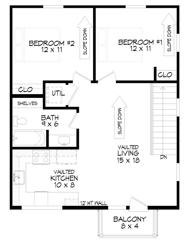 House Plan Design - Contemporary Floor Plan - Upper Floor Plan #932-293