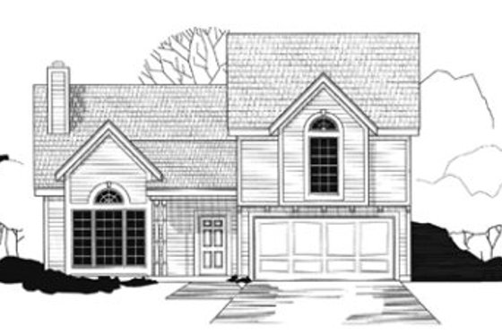 Exterior - Front Elevation for Traditional House Plan #67-116 - 3 bed, 2 bath