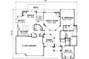 European Style House Plan - 4 Beds 3 Baths 3332 Sq/Ft Plan #67-255 