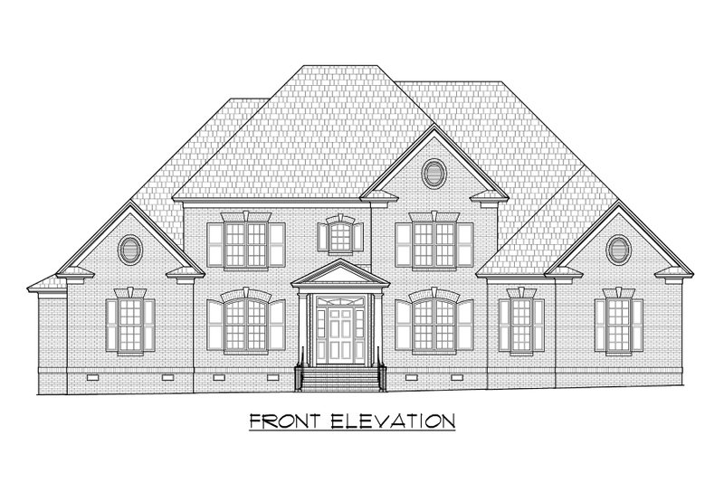 Architectural House Design - Exterior - Front Elevation 3 for European House Plan #1054-89 - 4 bed, 3.5 bath