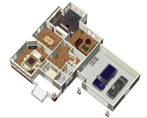 Country Floor Plan - Main Floor Plan #25-4688