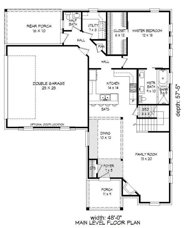 Country Floor Plan - Main Floor Plan #932-263