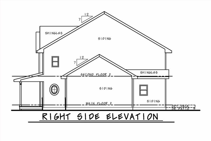 Home Plan - Exterior - Other Elevation 1 for Traditional House Plan #20-2339 - 3 bed, 3 bath