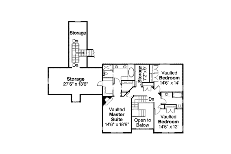 Home Plan - Floor Plan - Upper Floor for Craftsman House Plan #124-537 - 4 bed, 3 bath