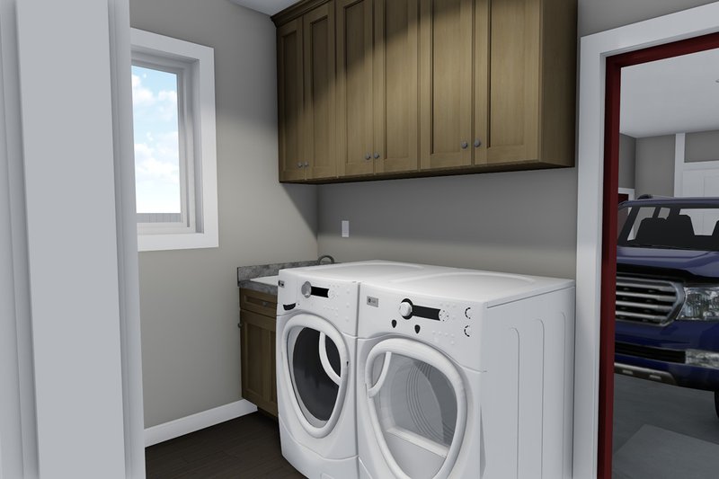 Dream House Plan - Interior - Laundry for Ranch House Plan #1060-42 - 3 bed, 2 bath