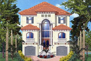 Exterior - Other Elevation for Mediterranean House Plan #27-218 - 4 bed, 3 bath