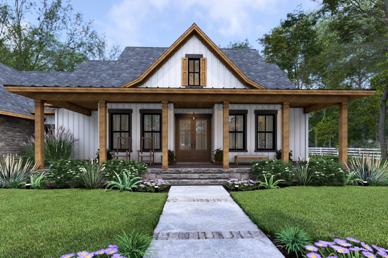 House Design - Exterior - Front Elevation 9 for Cottage House Plan #120-285 - 3 bed, 2.5 bath