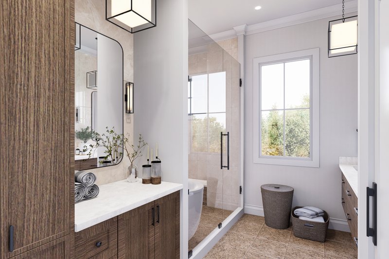 House Blueprint - Interior - Master Bathroom for Farmhouse House Plan #54-680 - 3 bed, 2 bath