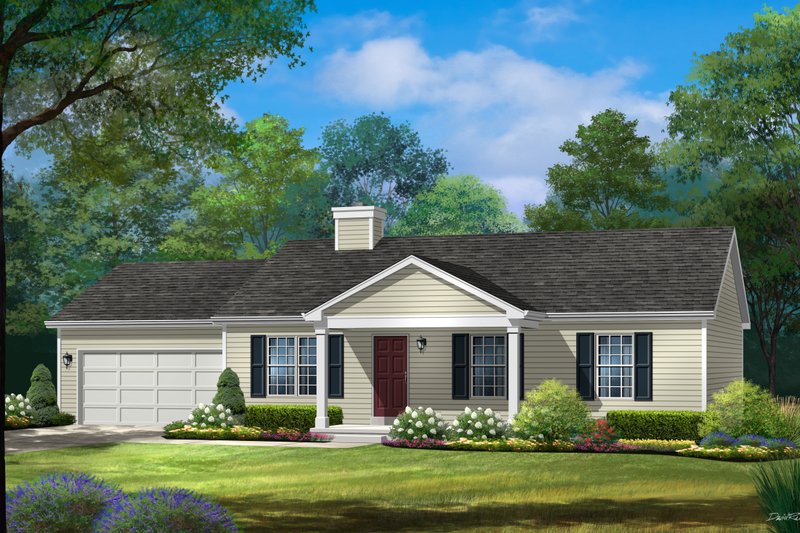 Home Plan - Ranch Exterior - Front Elevation Plan #22-621