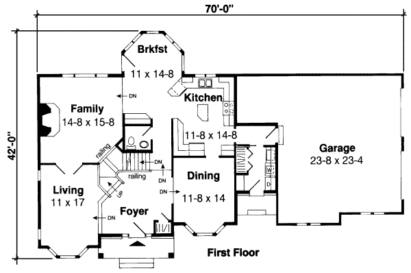 Traditional Floor Plan - Main Floor Plan #312-384