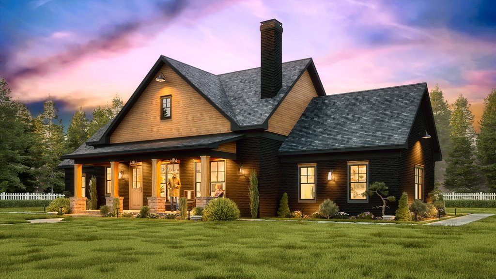 Exterior - Front Elevation 5 for Farmhouse House Plan #54-683 - 3 bed, 2.5 bath