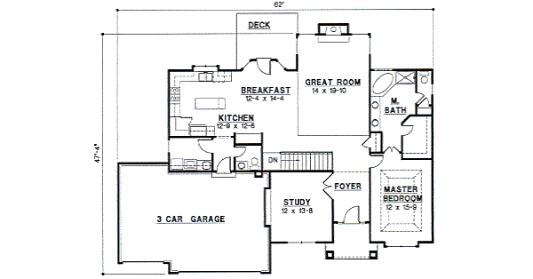 Traditional Floor Plan - Main Floor Plan #67-270