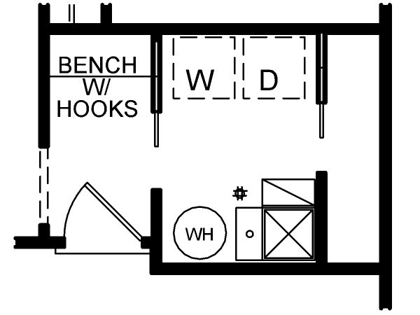 Architectural House Design - Optional Rear Foyer