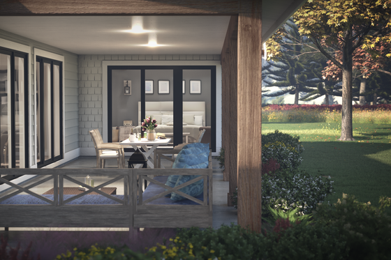 Exterior - Outdoor Living for Ranch House Plan #1086-13 - 3 bed, 2.5 bath