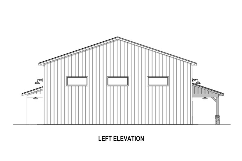 Dream House Plan - Exterior - Other Elevation 2 for Barndominium House Plan #1084-9 - 3 bed, 3.5 bath