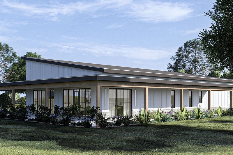 House Blueprint - Exterior - Other Elevation for Modern House Plan #455-495 - 3 bed, 2 bath