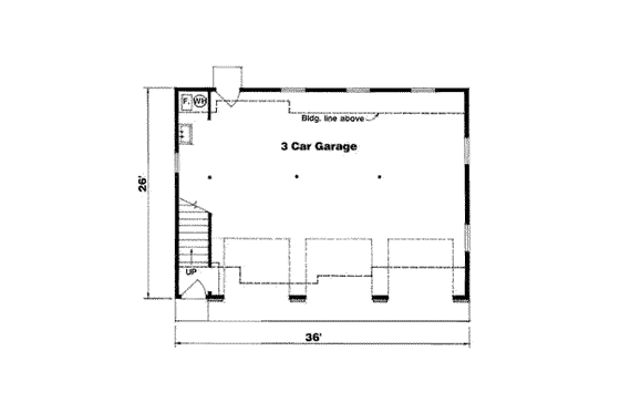Floor Plan - Main Floor for Traditional House Plan #116-130 - 1 bed, 1 bath