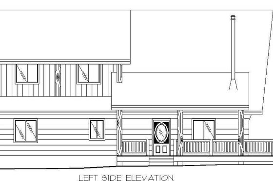 Exterior - Other Elevation for Log House Plan #117-118 - 3 bed, 2 bath