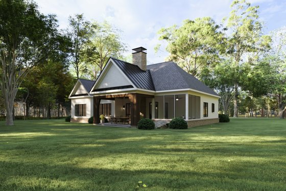 Exterior - Rear Elevation 1 for Farmhouse House Plan #1094-30 - 4 bed, 3.5 bath