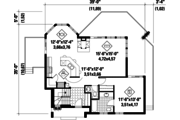 Country Style House Plan - 1 Beds 1 Baths 1050 Sq/Ft Plan #25-4406 
