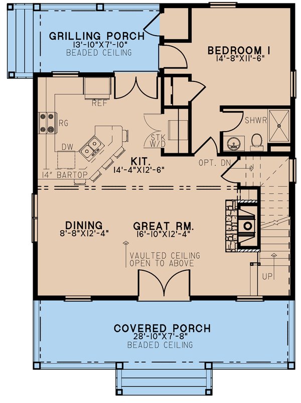 Dream House Plan - Country Floor Plan - Main Floor Plan #923-219