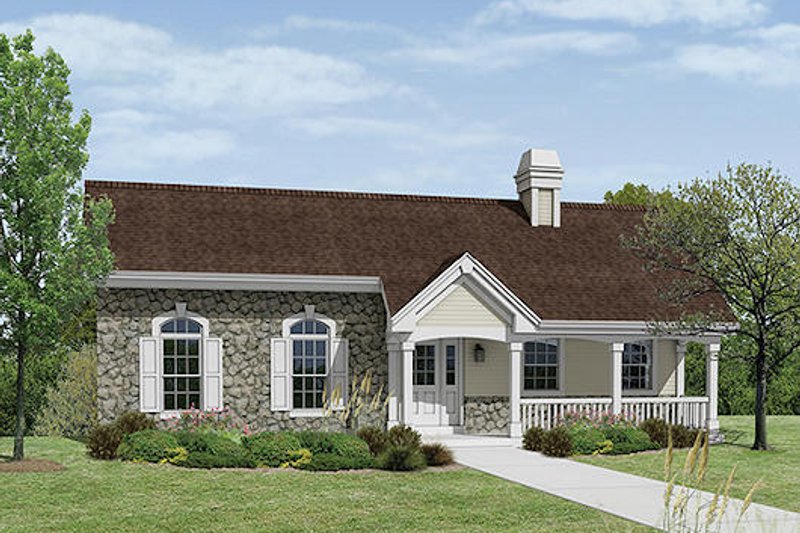 Traditional Style House Plan - 2 Beds 2.5 Baths 1348 Sq/Ft Plan #57-344