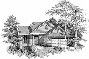 Traditional Exterior - Front Elevation Plan #70-166