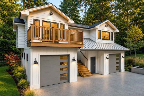 Exterior - Other Elevation for Cabin House Plan #1101-73 - 2 bed, 1 bath