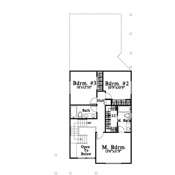 Country Floor Plan - Upper Floor Plan #78-151