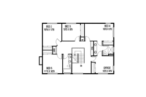 Floor Plan - Upper Floor for Traditional House Plan #60-252 - 7 bed, 4 bath
