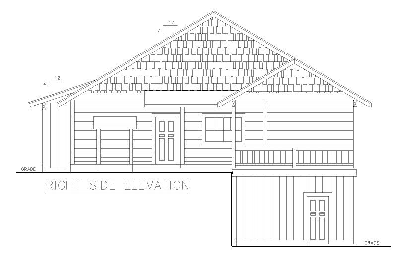 Architectural House Design - Exterior - Other Elevation for Farmhouse House Plan #117-949 - 2 bed, 2 bath