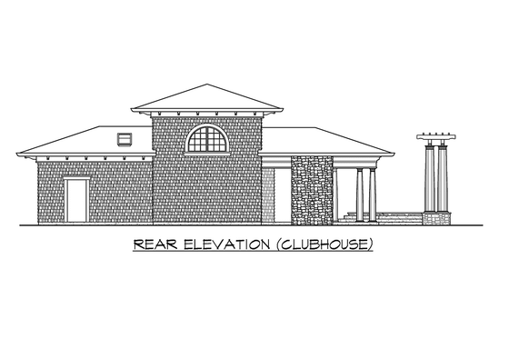 Exterior - Other Elevation 6 for Traditional House Plan #132-217 - 4 bed, 7 bath