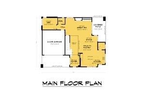 Floor Plan - Main Floor for Contemporary House Plan #1066-235 - 4 bed, 3.5 bath