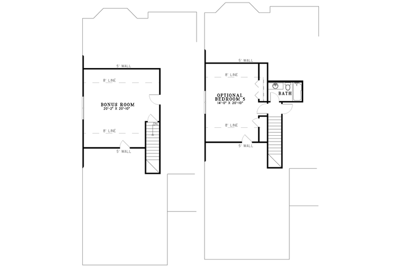 Dream House Plan - Floor Plan - Other Floor for Farmhouse House Plan #17-457 - 5 bed, 4 bath