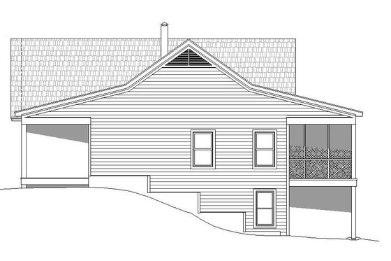Exterior - Other Elevation for Country House Plan #932-37 - 2 bed, 2 bath