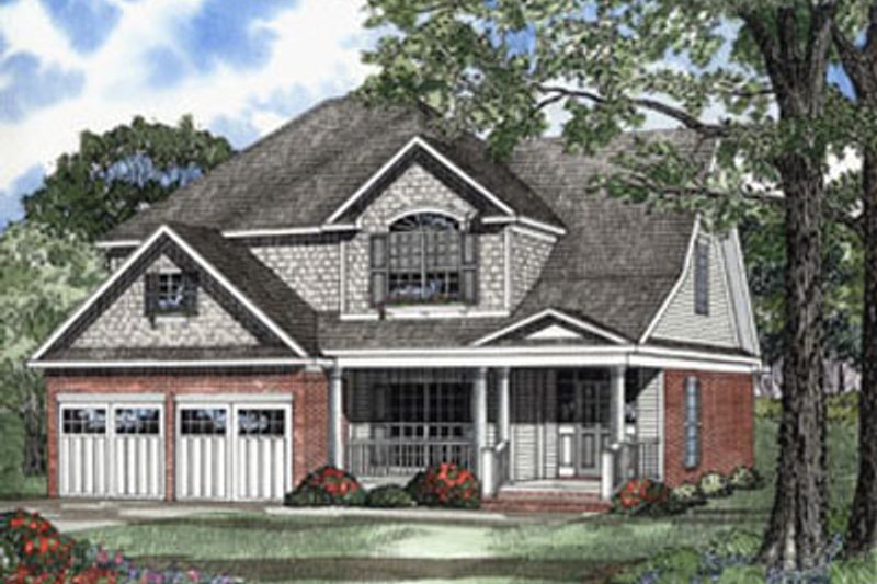 Dream House Plan - Farmhouse Exterior - Front Elevation Plan #17-405
