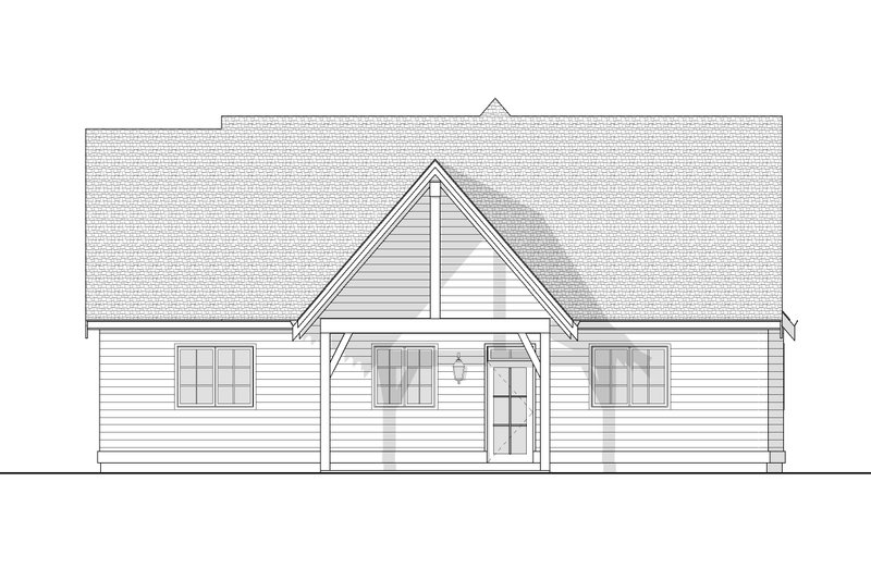 House Blueprint - Exterior - Rear Elevation 2 for European House Plan #1114-27 - 2 bed, 1.5 bath
