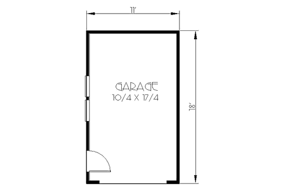 Floor Plan - Main Floor for Bungalow House Plan #423-25, 0 bath