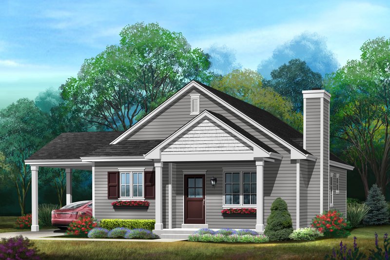 Dream House Plan - Bungalow Exterior - Front Elevation Plan #22-584