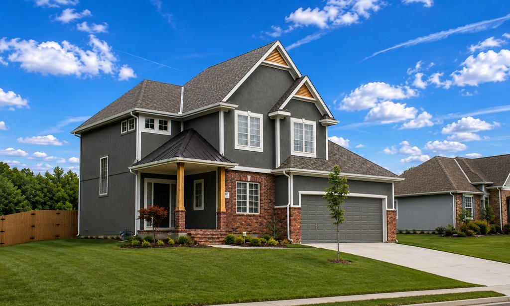 Exterior - Front Elevation 2 for Bungalow House Plan #20-1230 - 3 bed, 2.5 bath