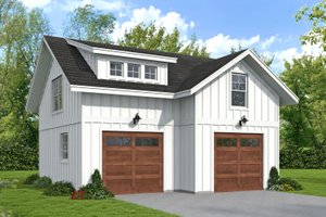 Southern Exterior - Front Elevation Plan #932-1192