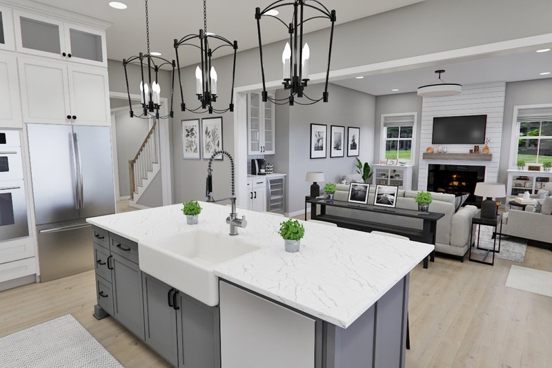 House Design - Interior - Kitchen 2 for Farmhouse House Plan #51-1273 - 4 bed, 3.5 bath