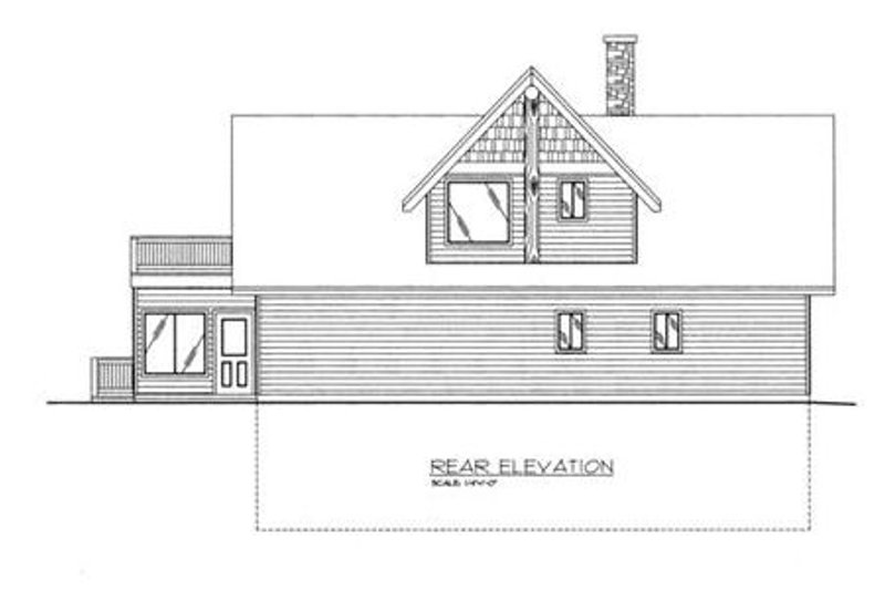Dream House Plan - Exterior - Rear Elevation House Plan #117-459 - 3 bed, 3.5 bath