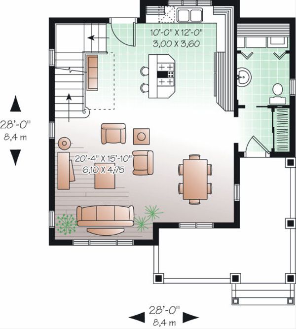 House Design - Farmhouse Floor Plan - Main Floor Plan #23-820